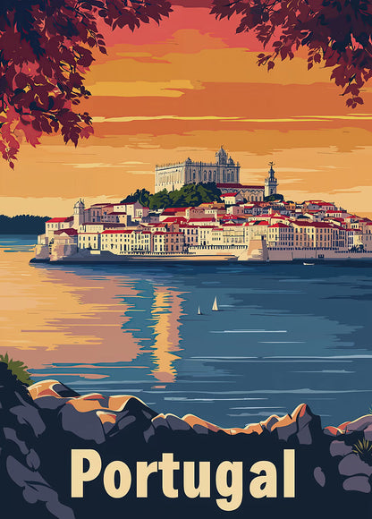 Portugal Travel Poster metal poster artwork