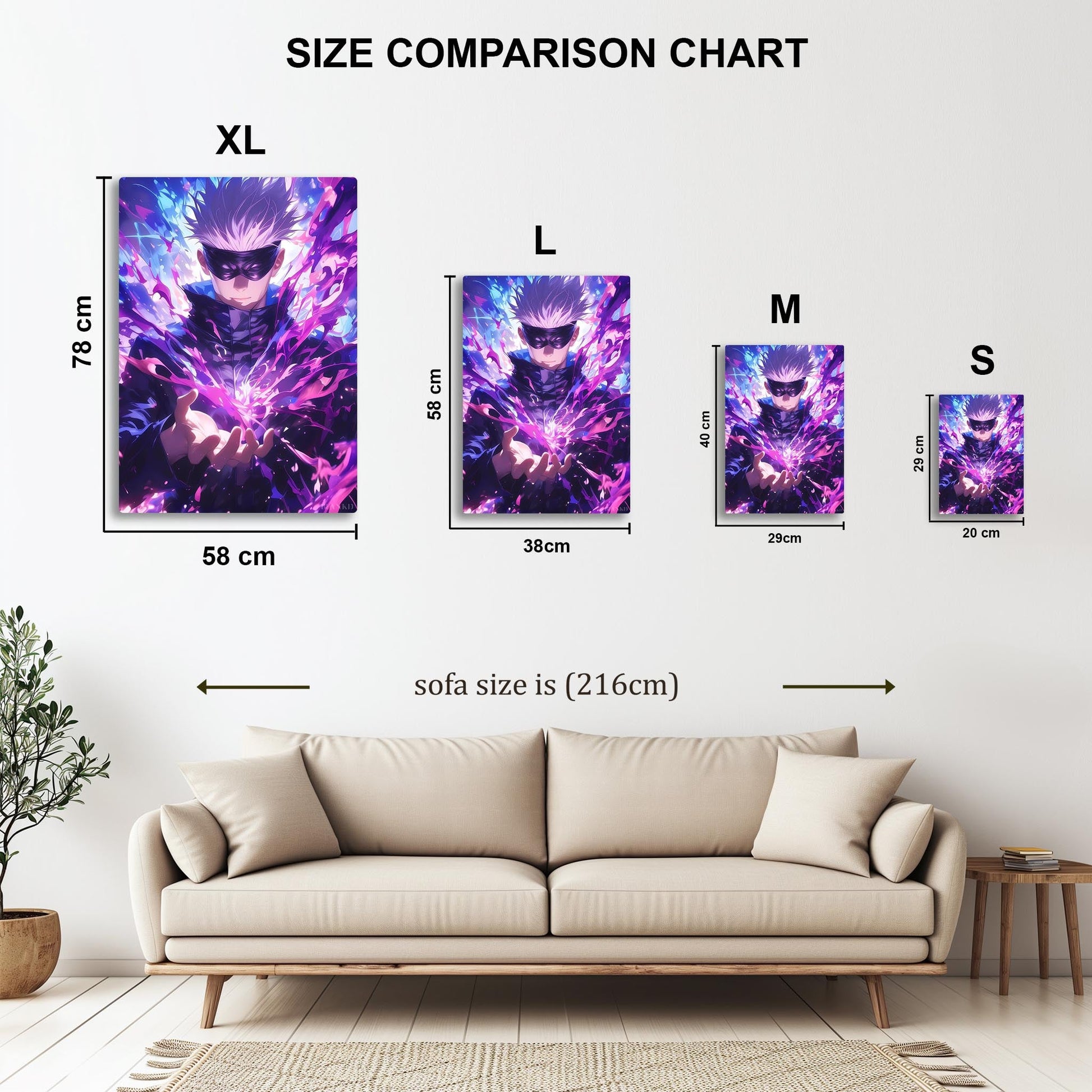 Satoru Gojo metal poster