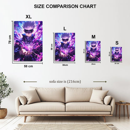 Satoru Gojo metal poster