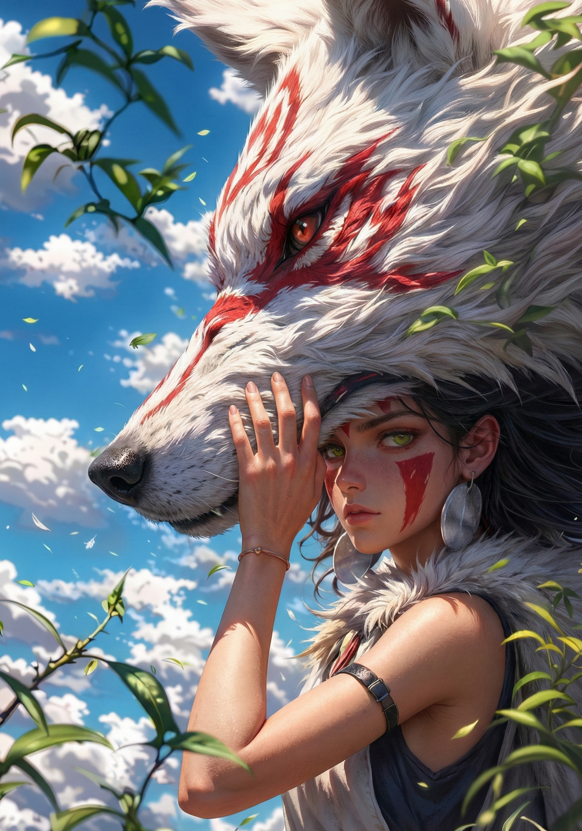 Princess Mononoke metal wall art