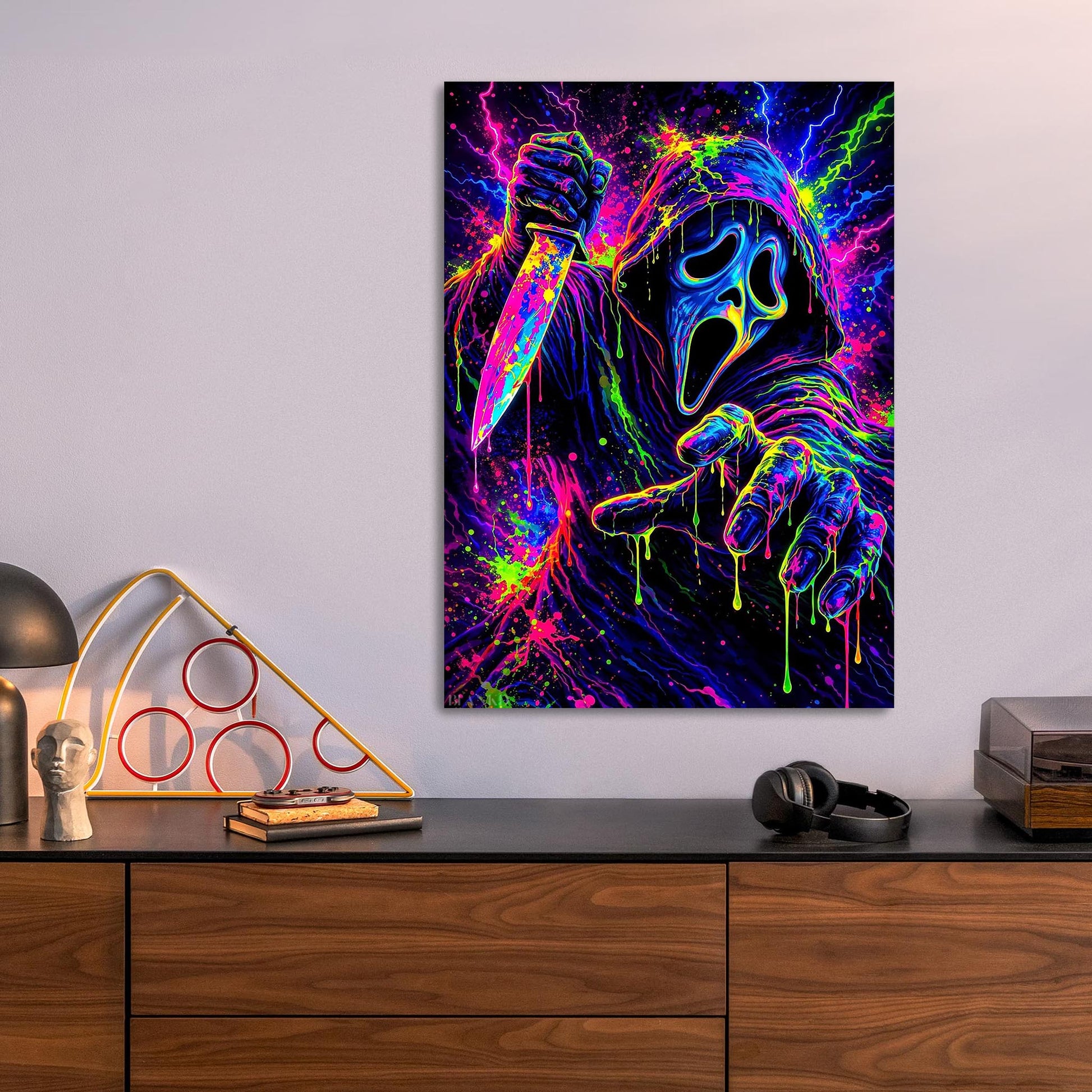 Psychedelic Ghostface metal poster