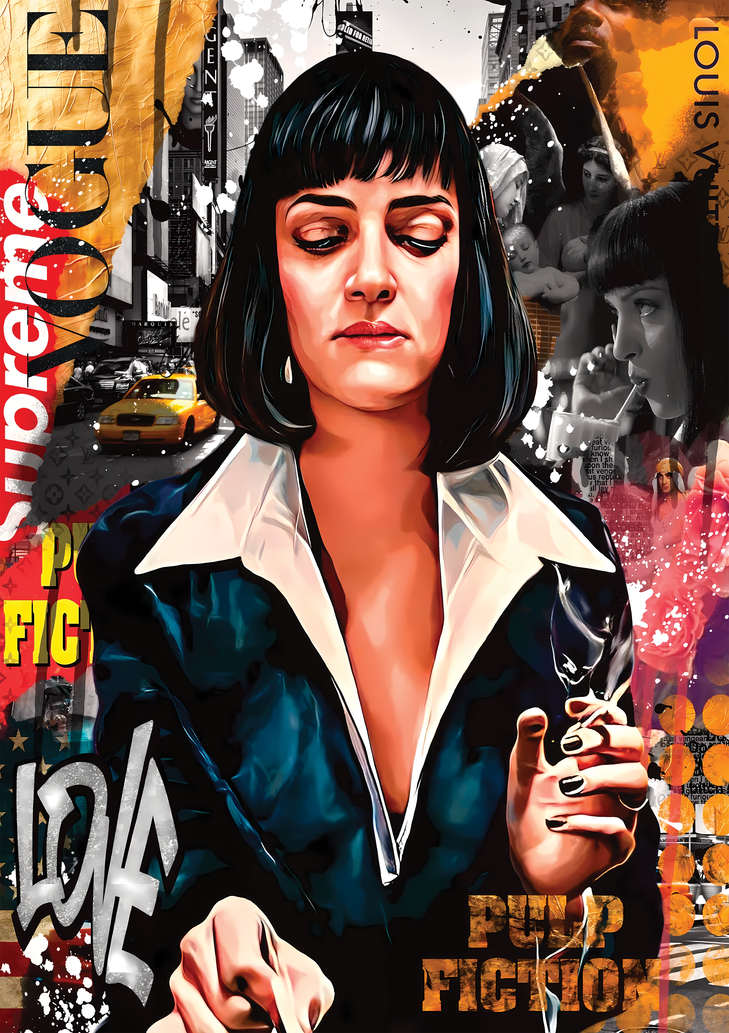 Pulp Fiction Mia metal poster artwork
