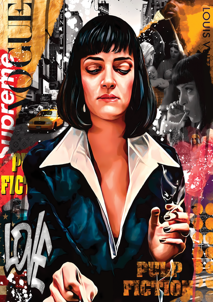 Pulp Fiction Mia metal poster artwork