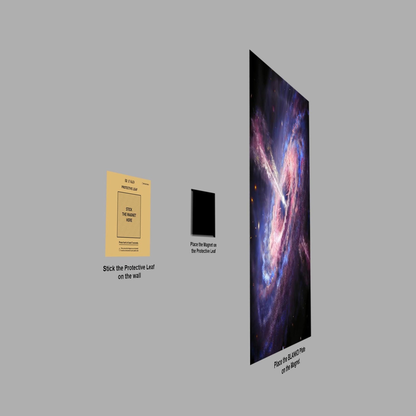 Quasar Galaxy metal poster