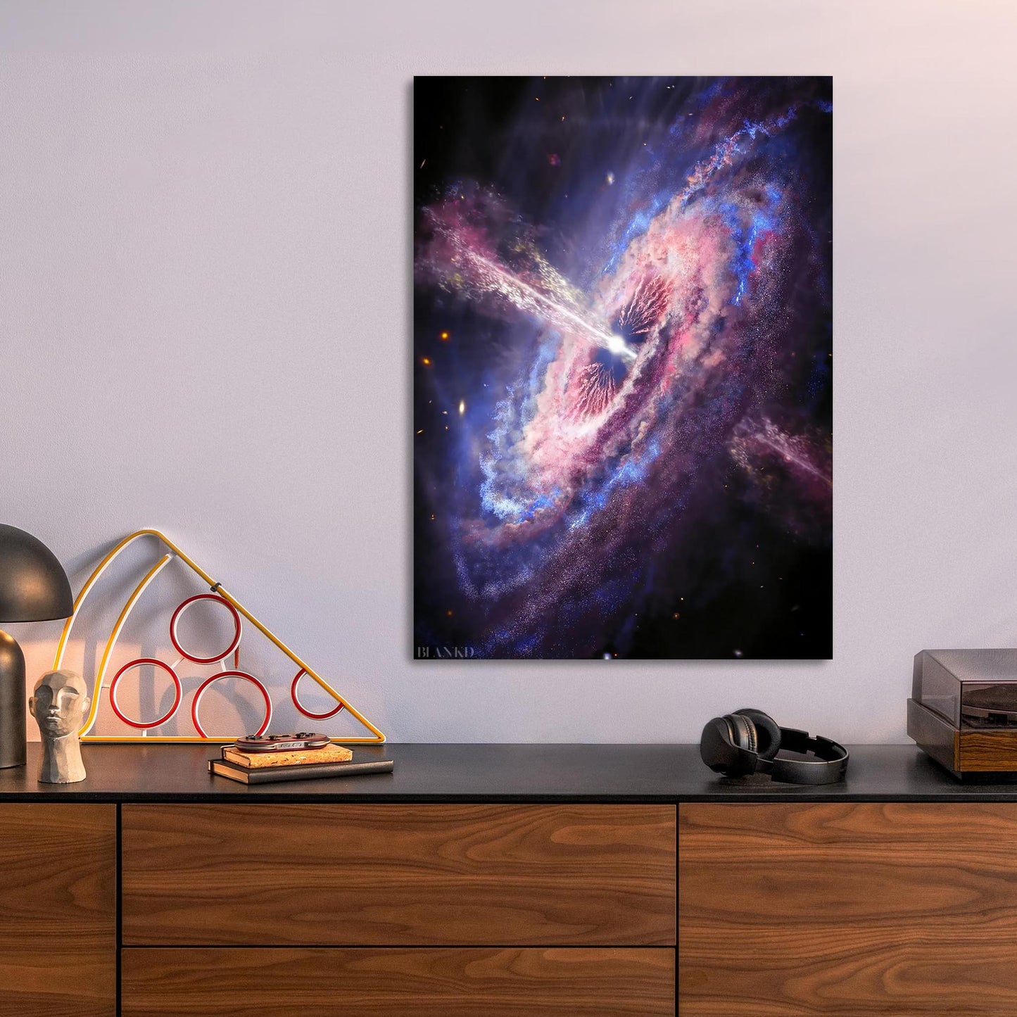 Quasar Galaxy metal poster