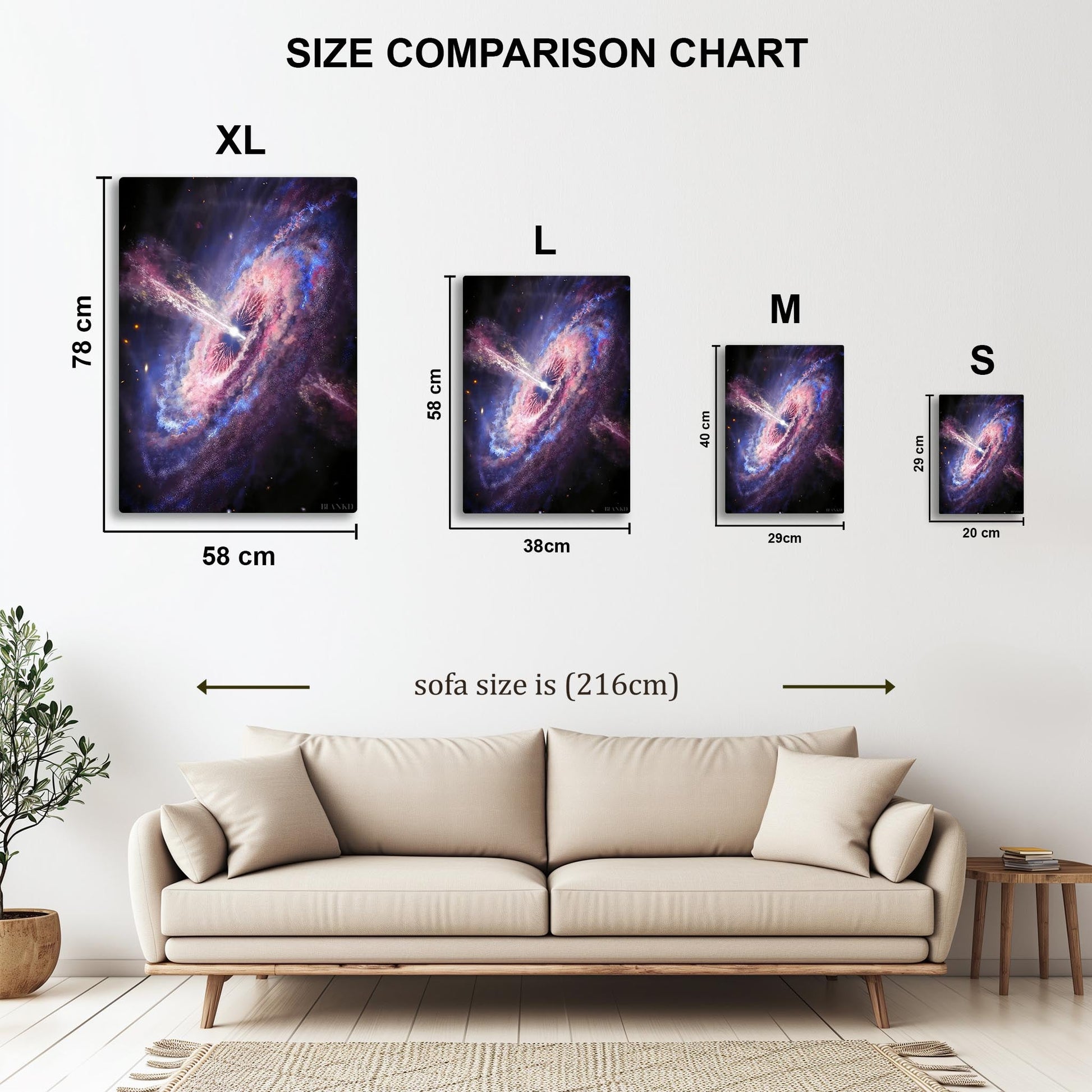 Quasar Galaxy metal poster