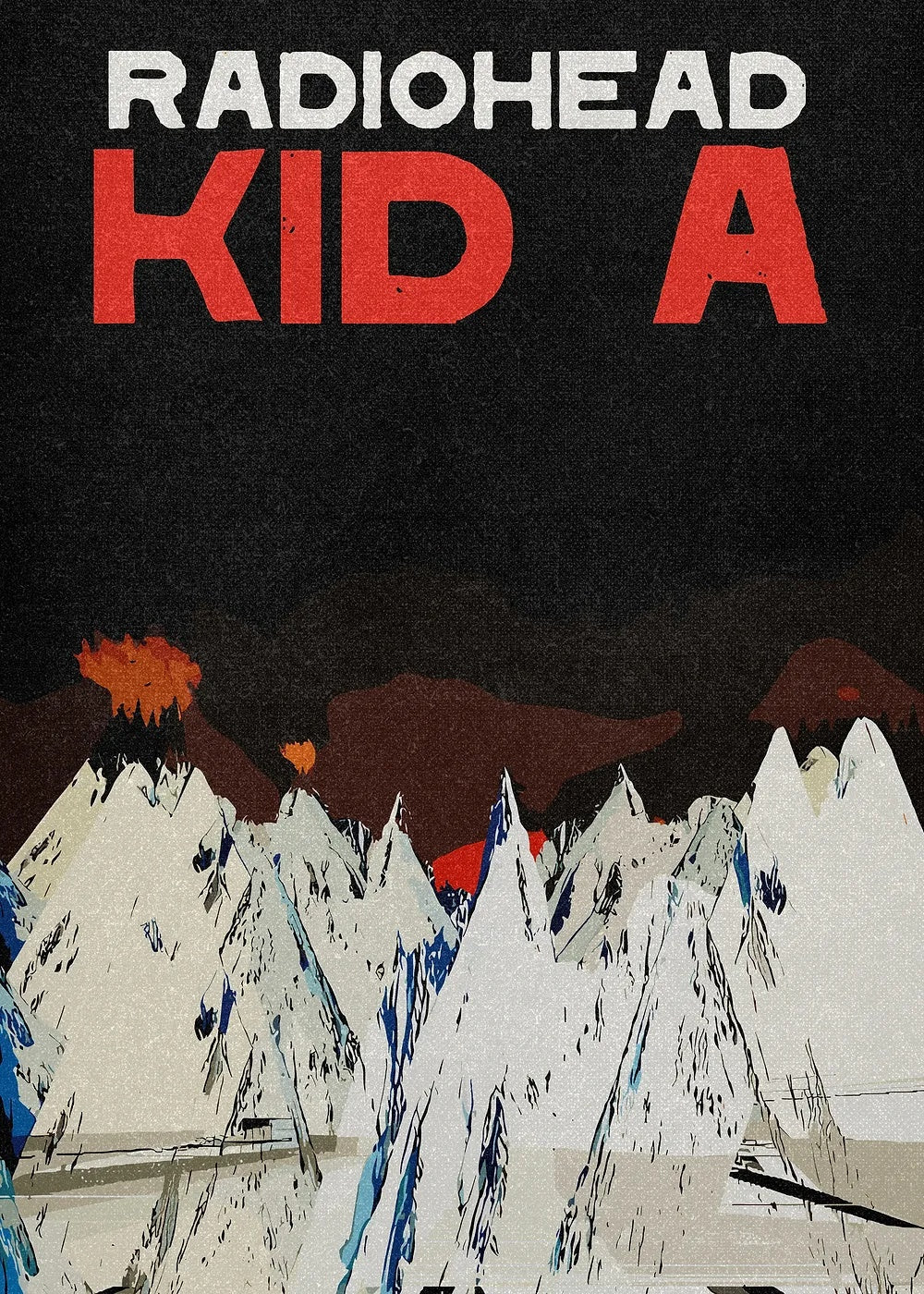 Radiohead Kid A metal poster artwork