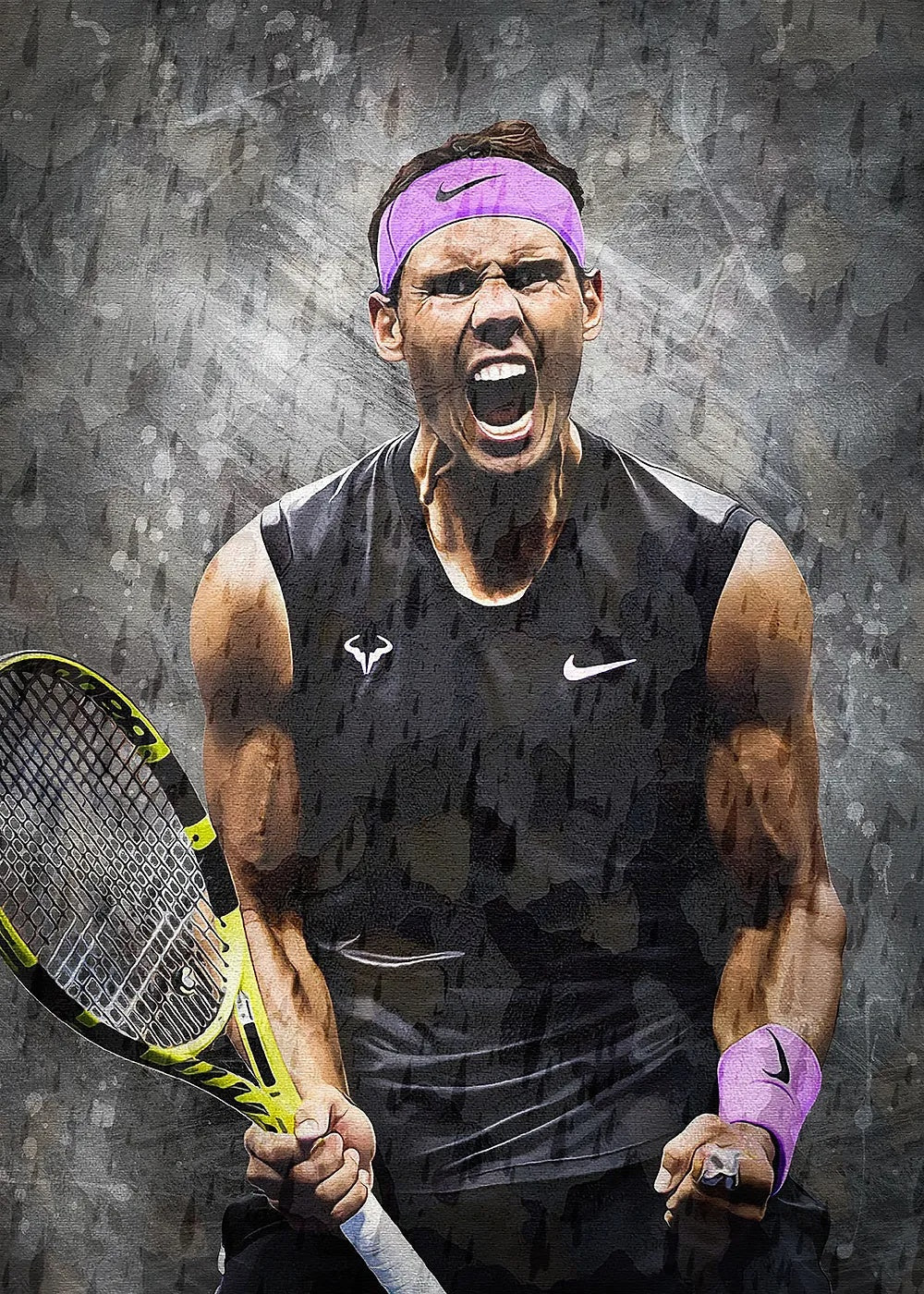 Rafael Nadal metal poster artwork