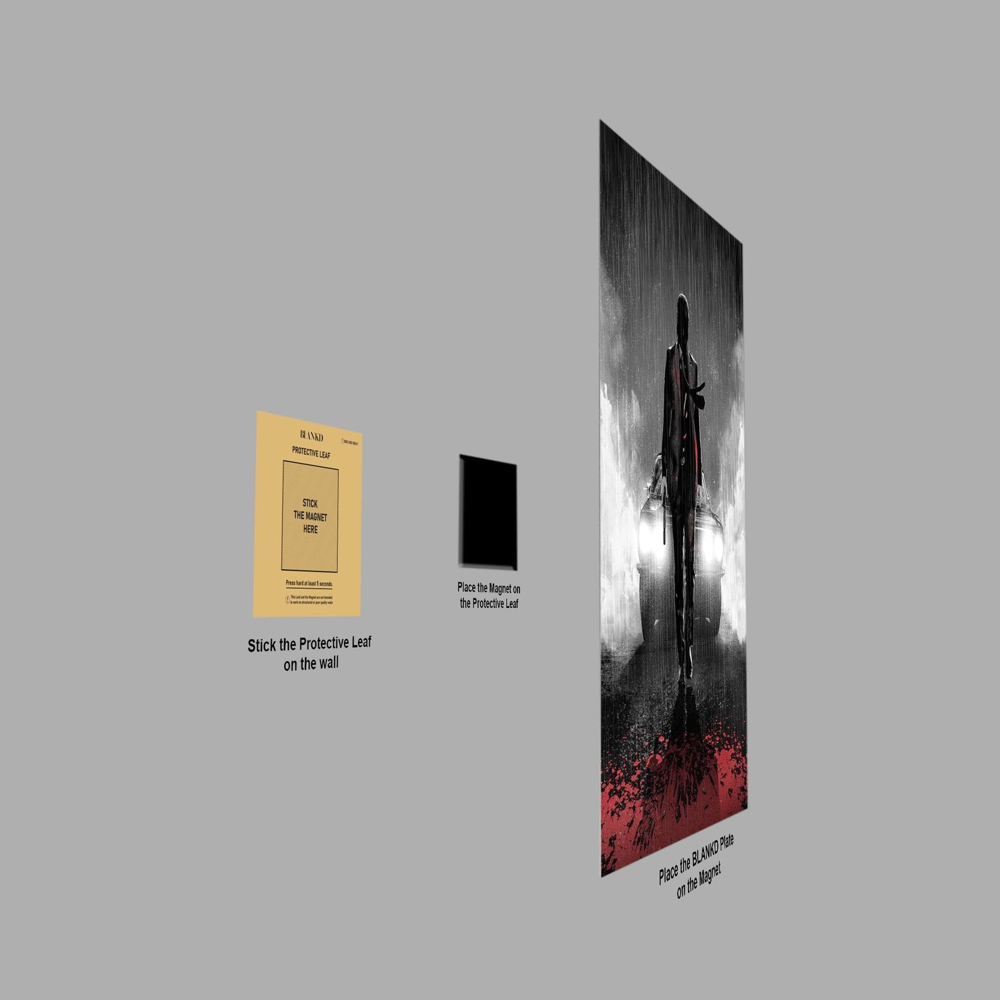 Rain Soaked Assassin metal poster