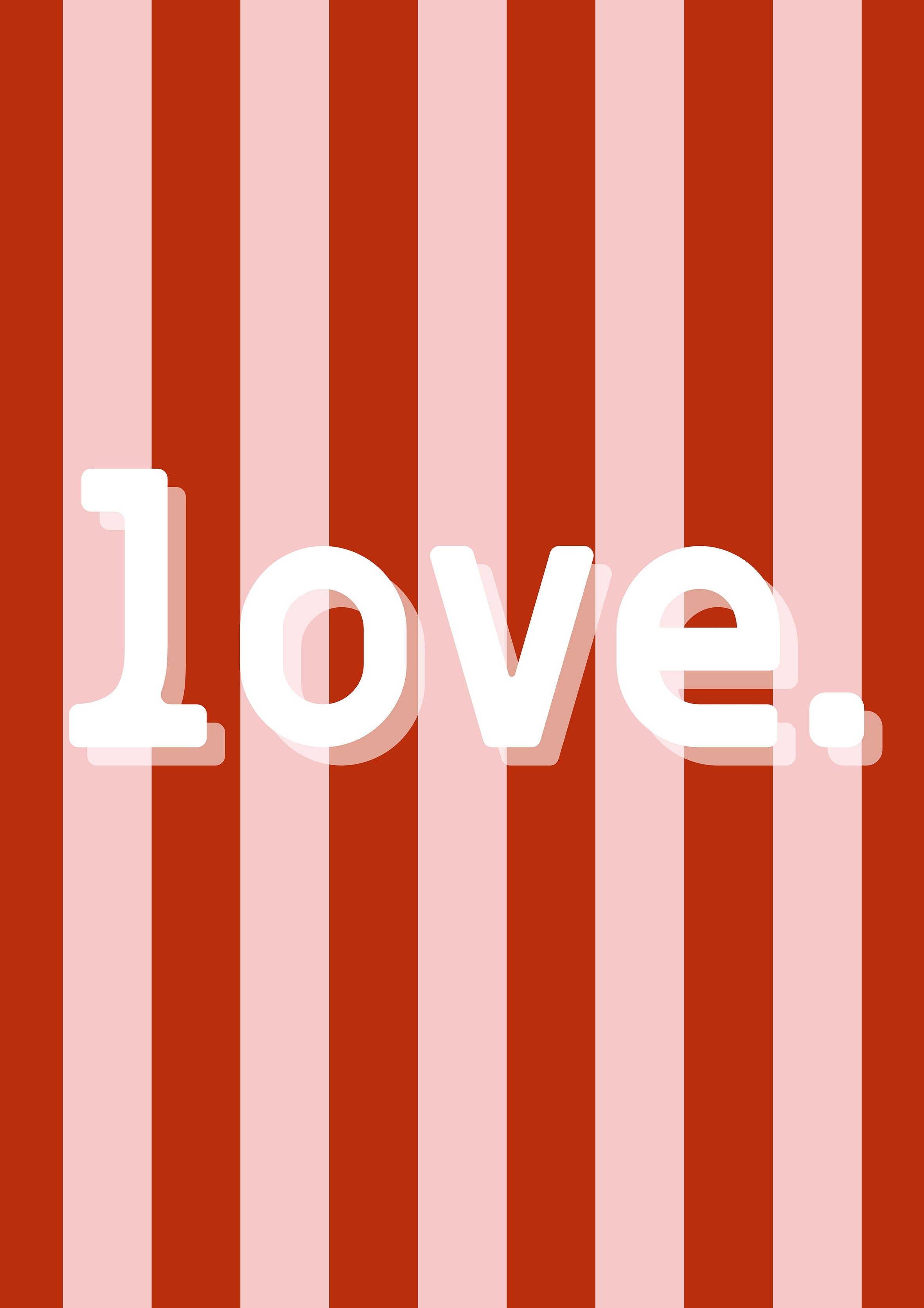 Striped Love metal poster artwork