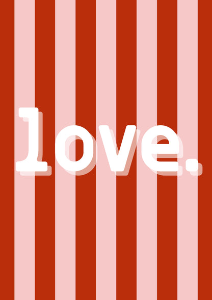 Striped Love metal poster artwork