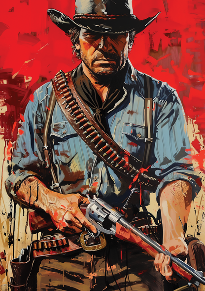 Red Dead Redemption 2 metal poster artwork