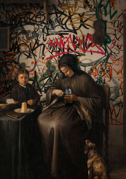 Renaissance Graffiti metal poster artwork