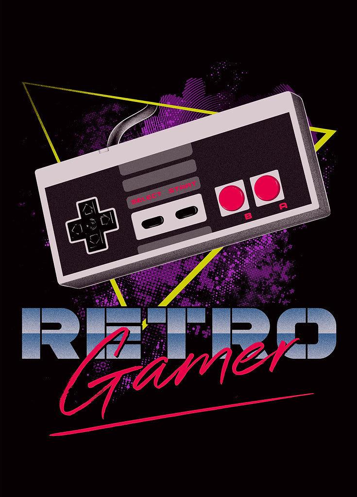 Retro Gamer metal wall art