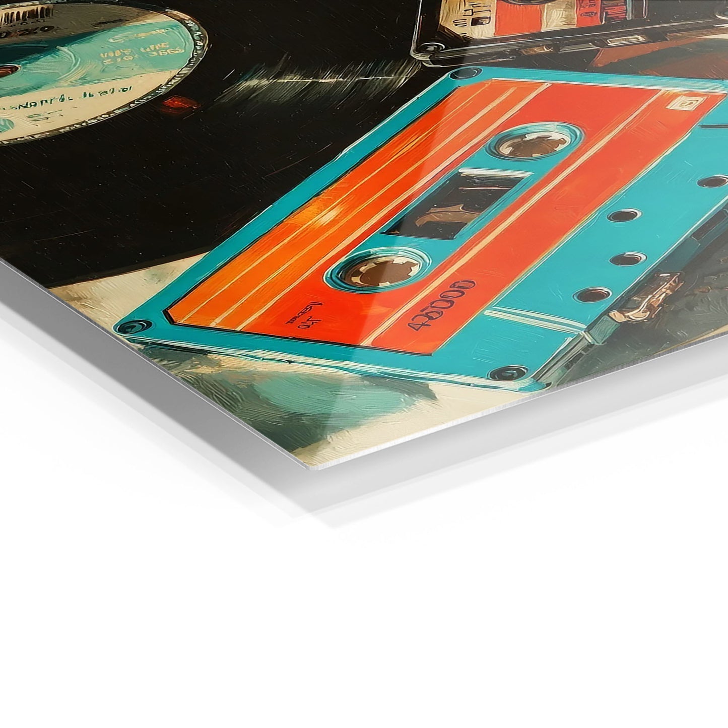 Retro Music Media metal wall art in a modern interior