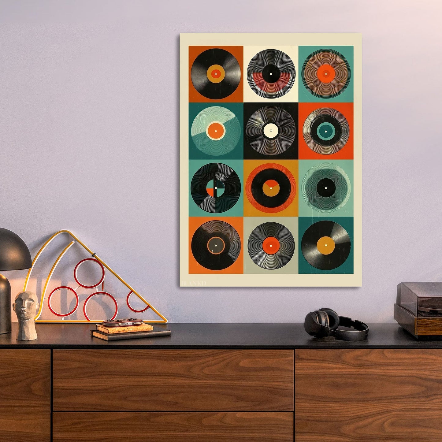Retro Vinyl Record Art Print
