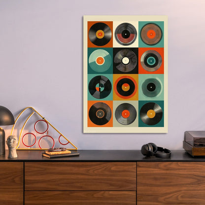 Retro Vinyl Record Art Print