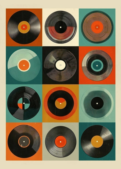 Retro Vinyl Record metal poster artwork
