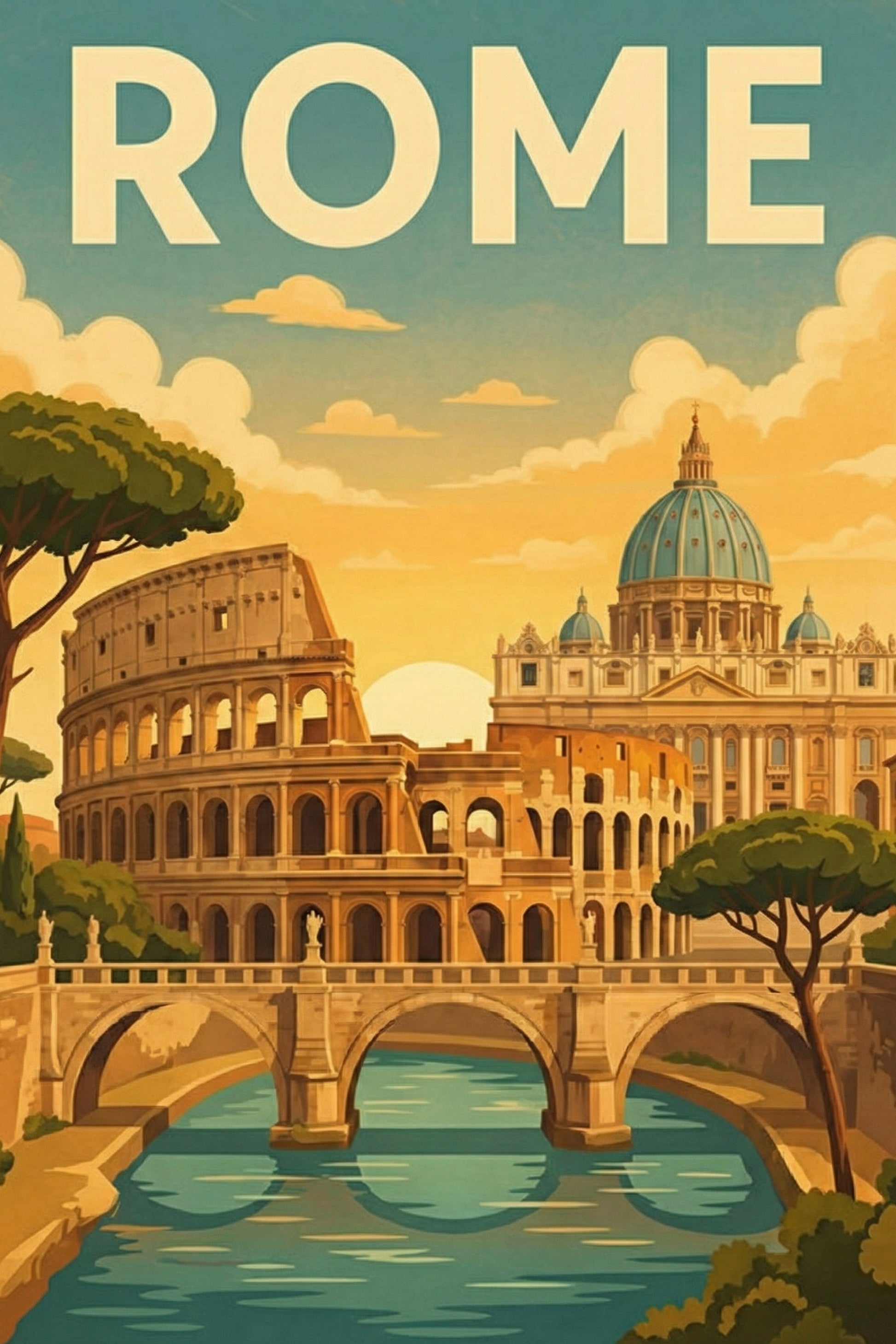 Rome metal poster artwork