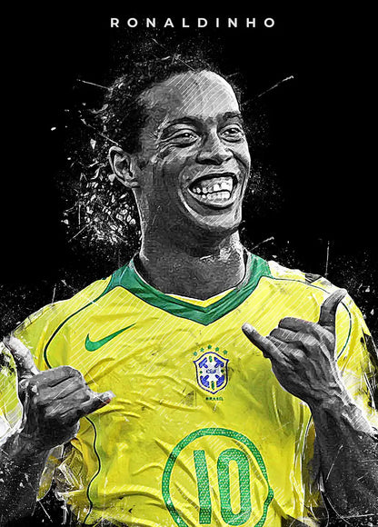 Ronaldinho metal poster artwork