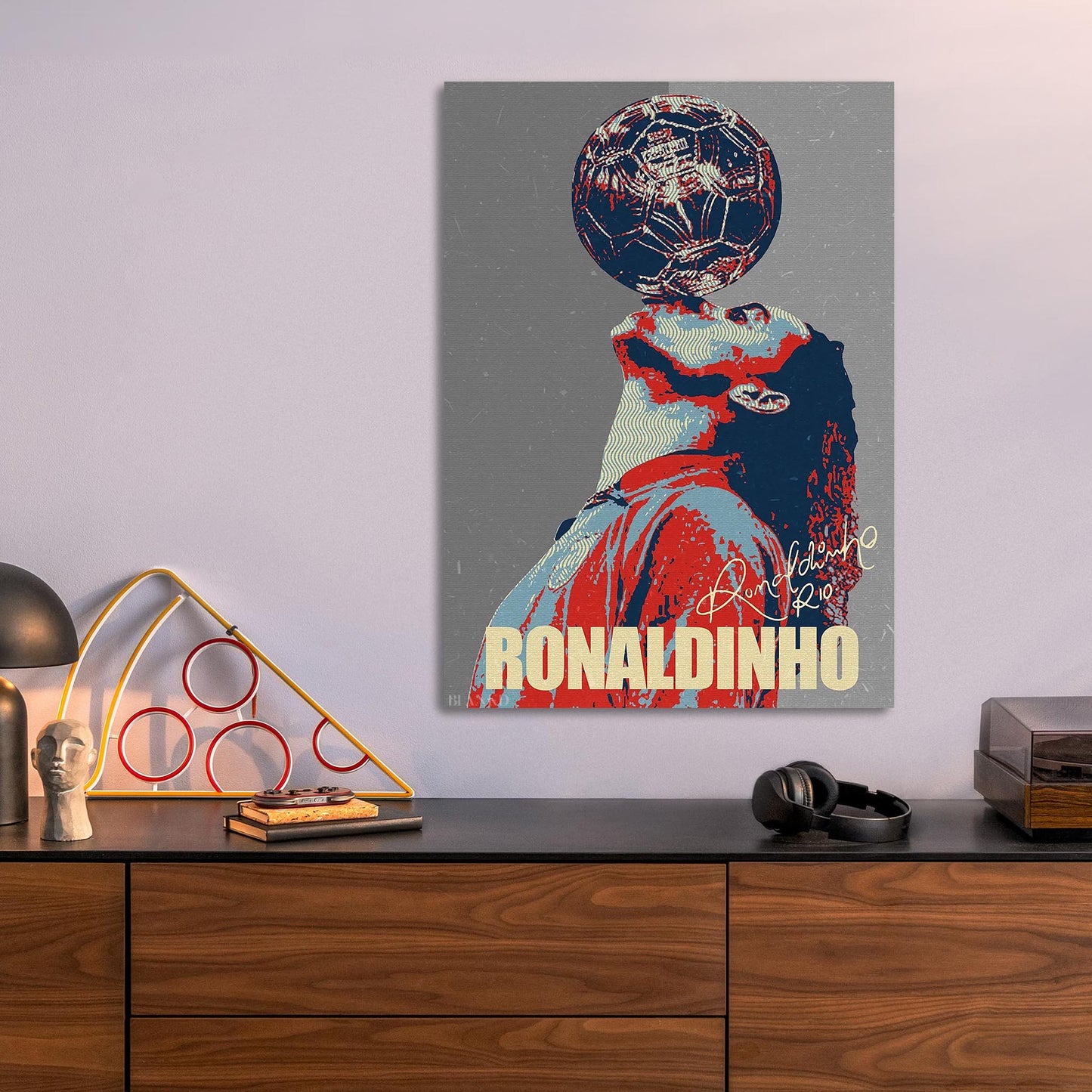 Ronaldinho metal poster