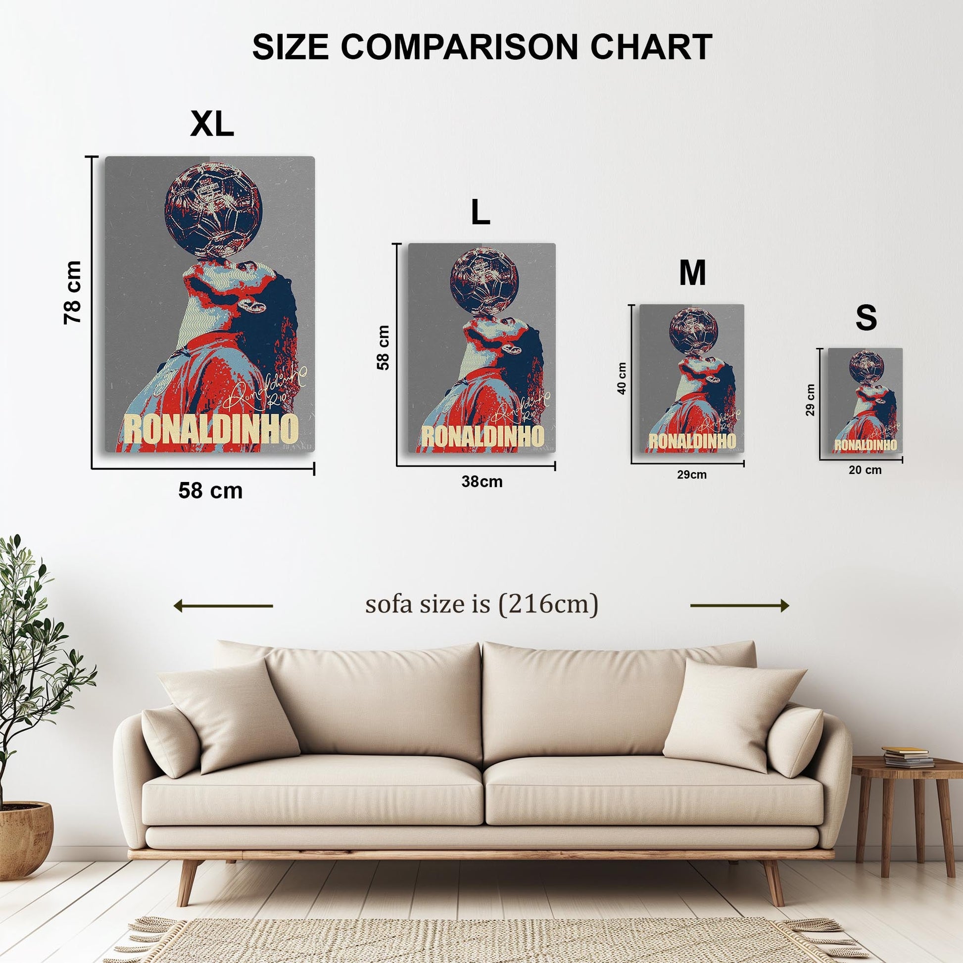Ronaldinho metal poster