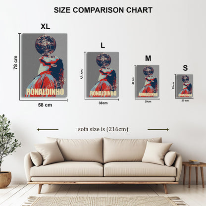 Ronaldinho metal poster