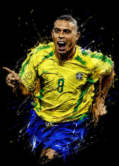 Ronaldo Nazario metal poster artwork