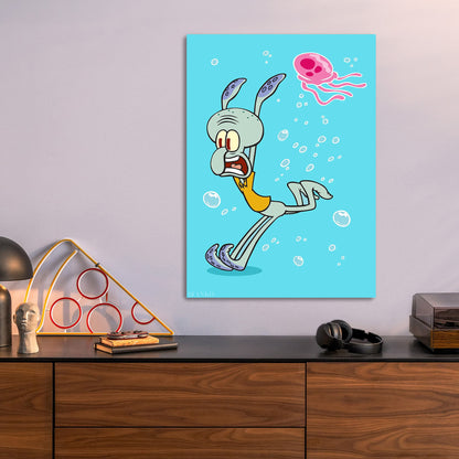 Running Away metal poster size comparison