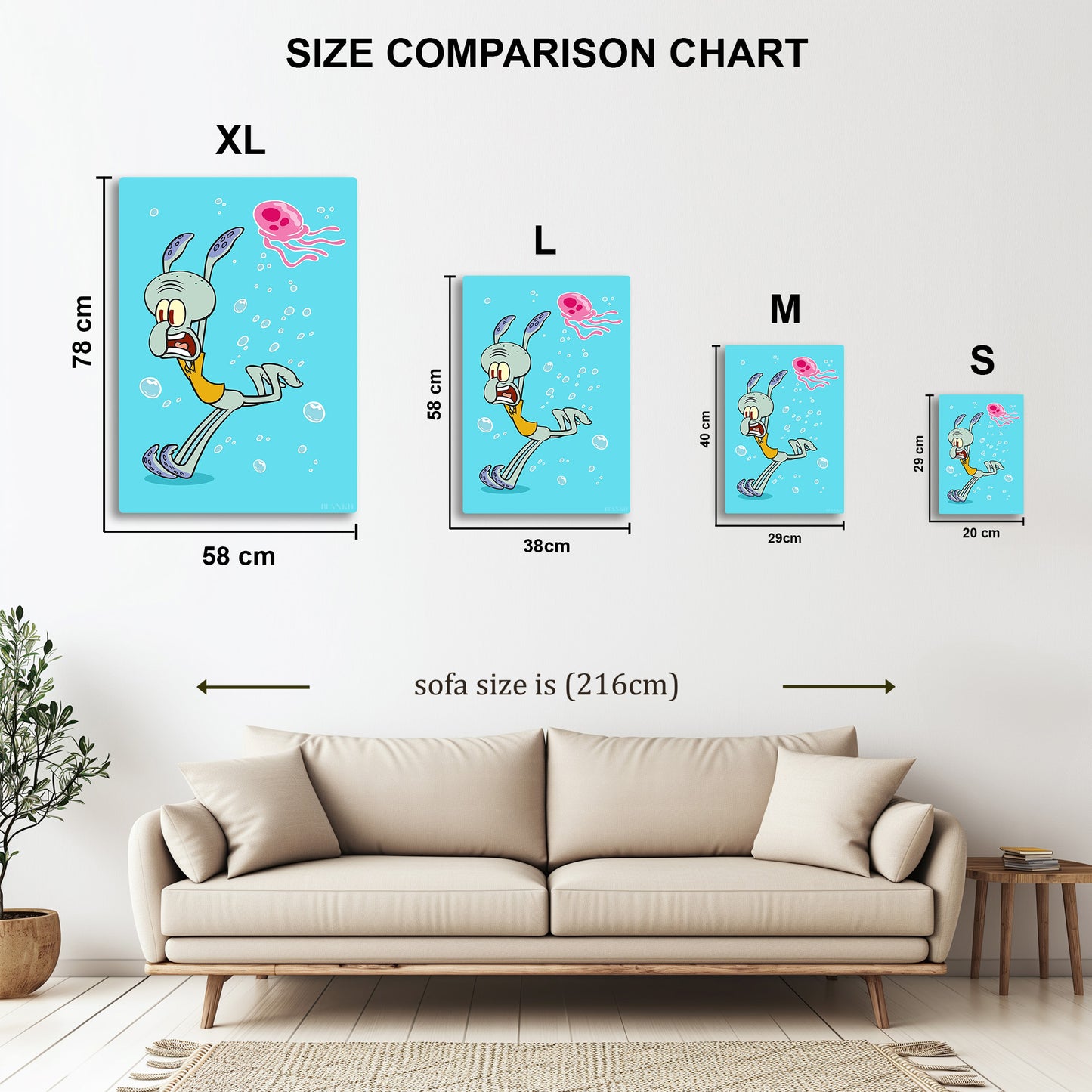 Running Away metal wall art in styled room setting