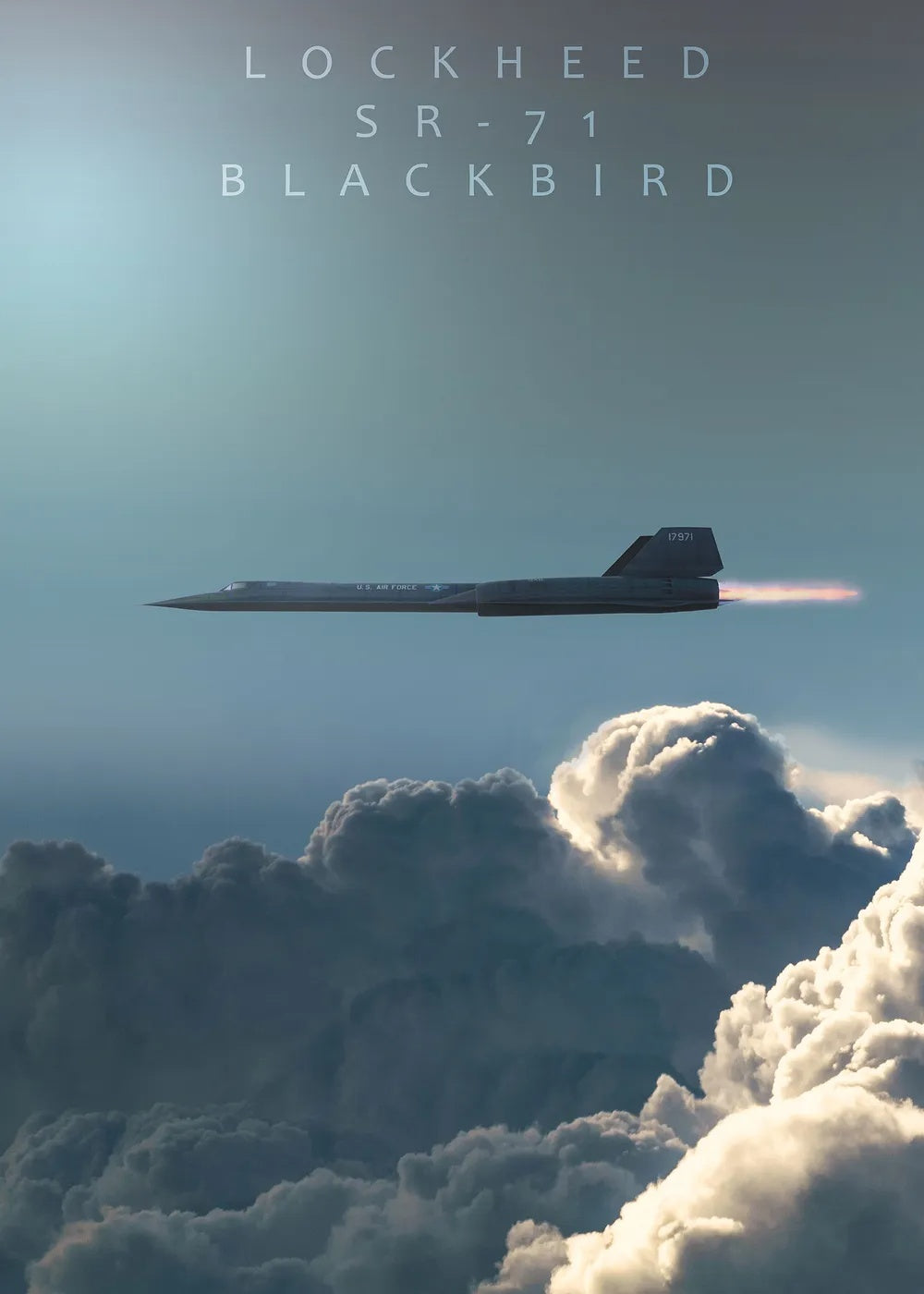 SR-71 Blackbird metal poster artwork