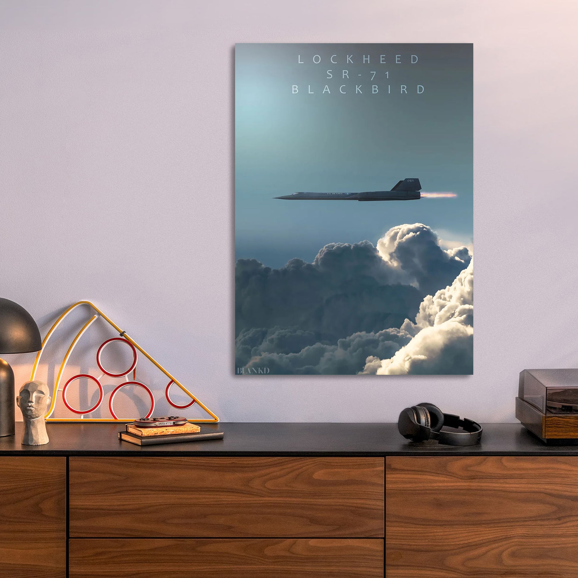 SR-71 Blackbird metal poster size comparison