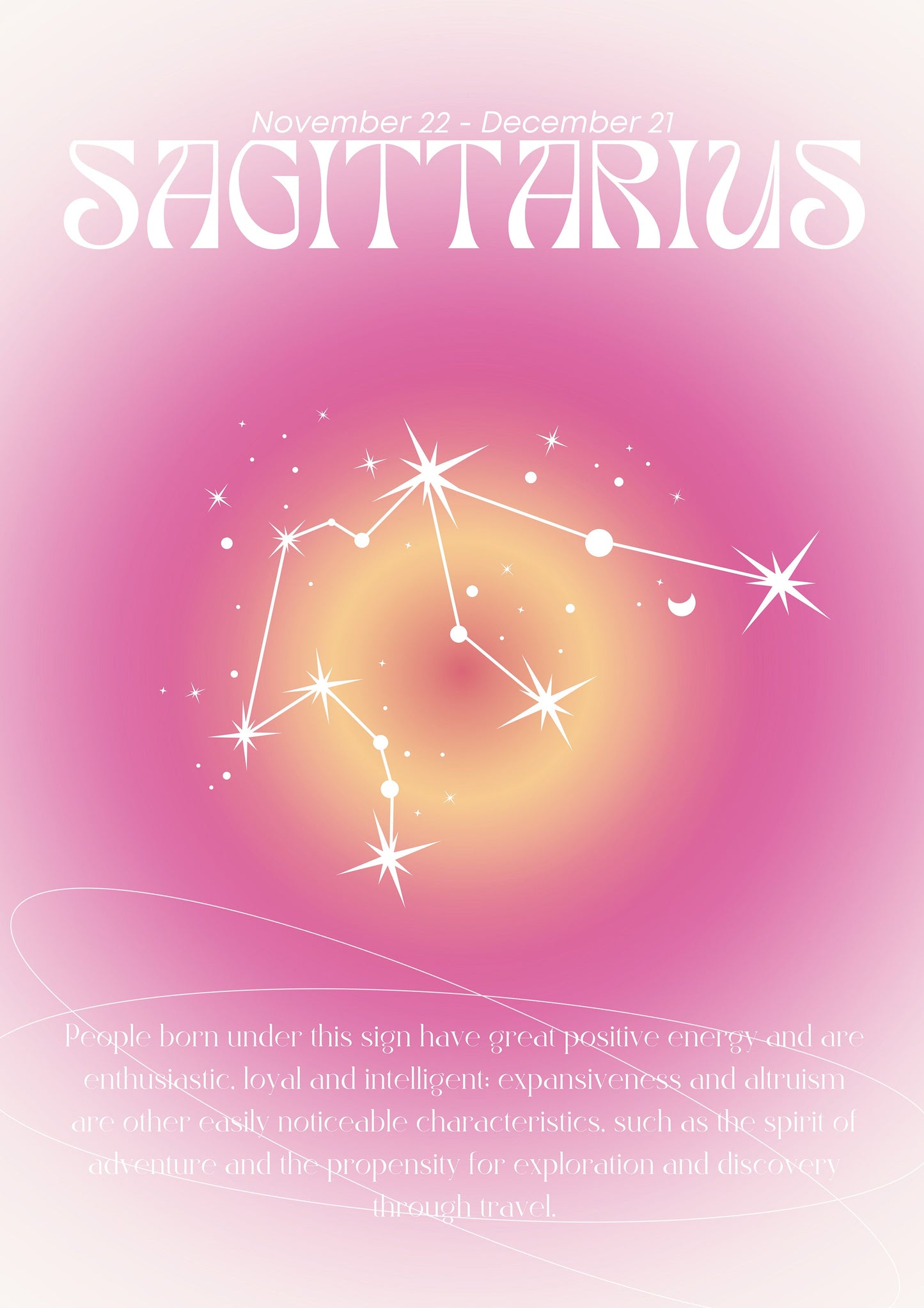 Sagittarius | Horoscope metal poster artwork