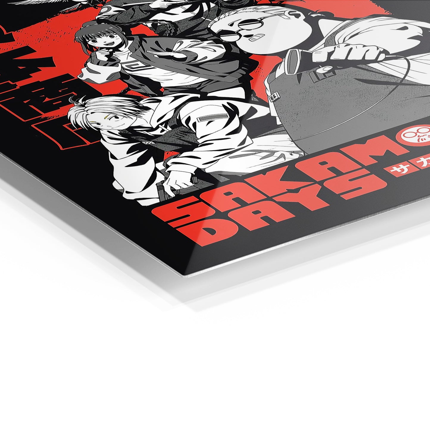 Sakamoto Days Hitmen metal wall art in a modern interior