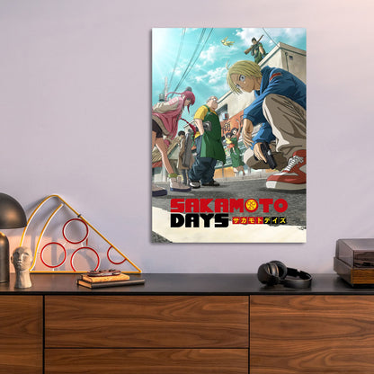 Sakamoto Days Urban metal poster size comparison