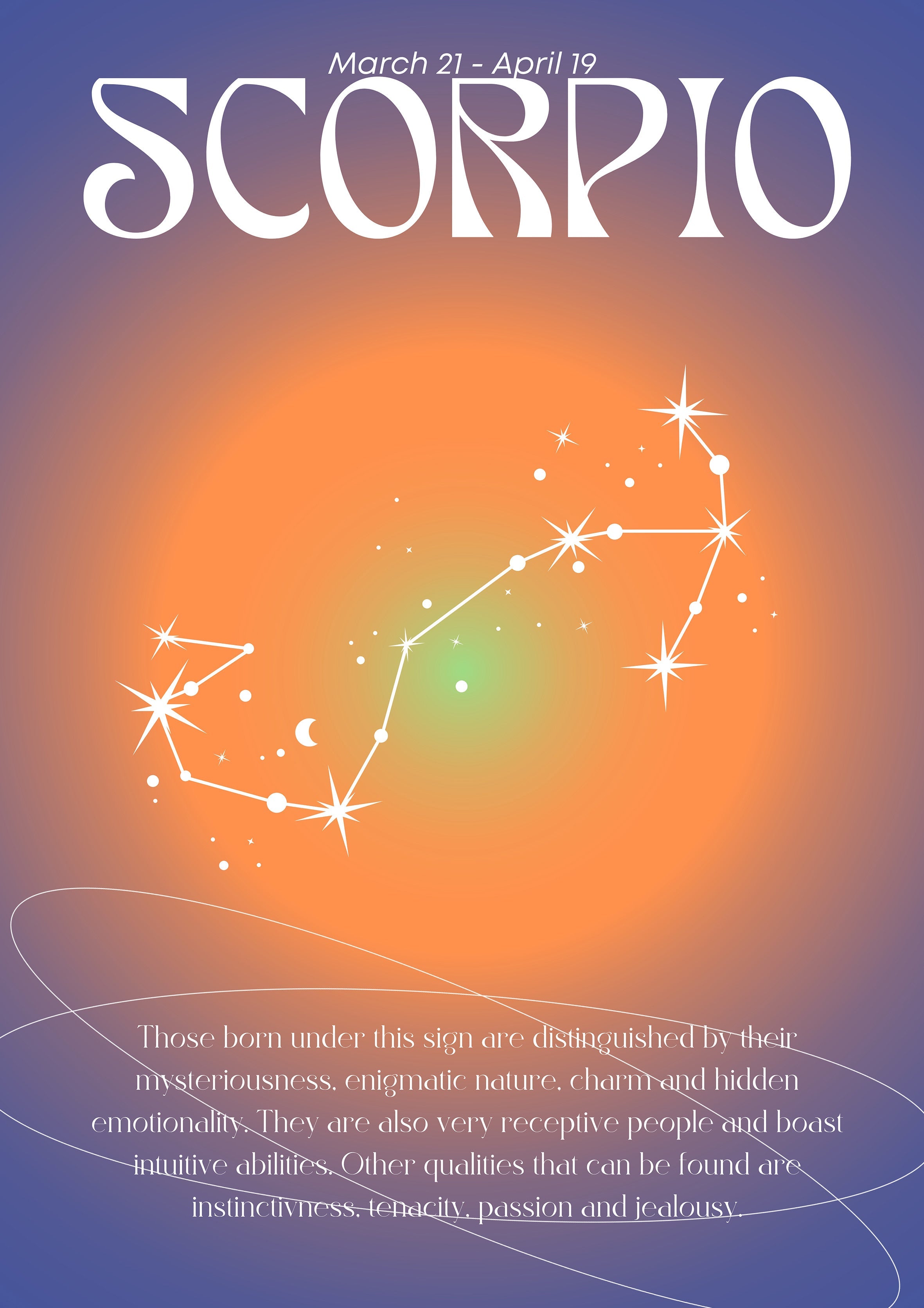 Scorpio | Horoscope metal poster artwork