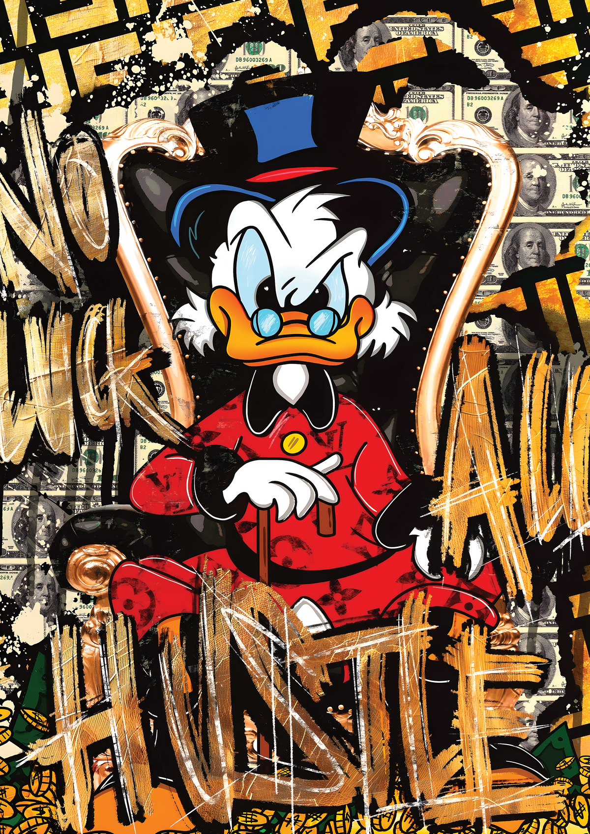 Scrooge McDuck All Hustle 2 metal poster artwork