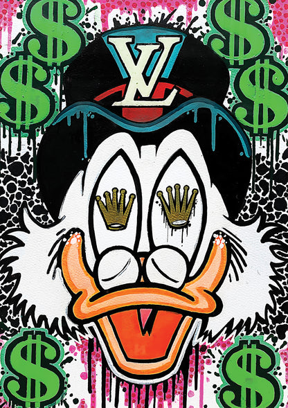 Scrooge McDuck LV metal poster artwork
