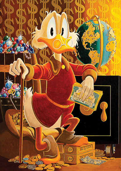 Scrooge McDuck Money Safe metal poster artwork