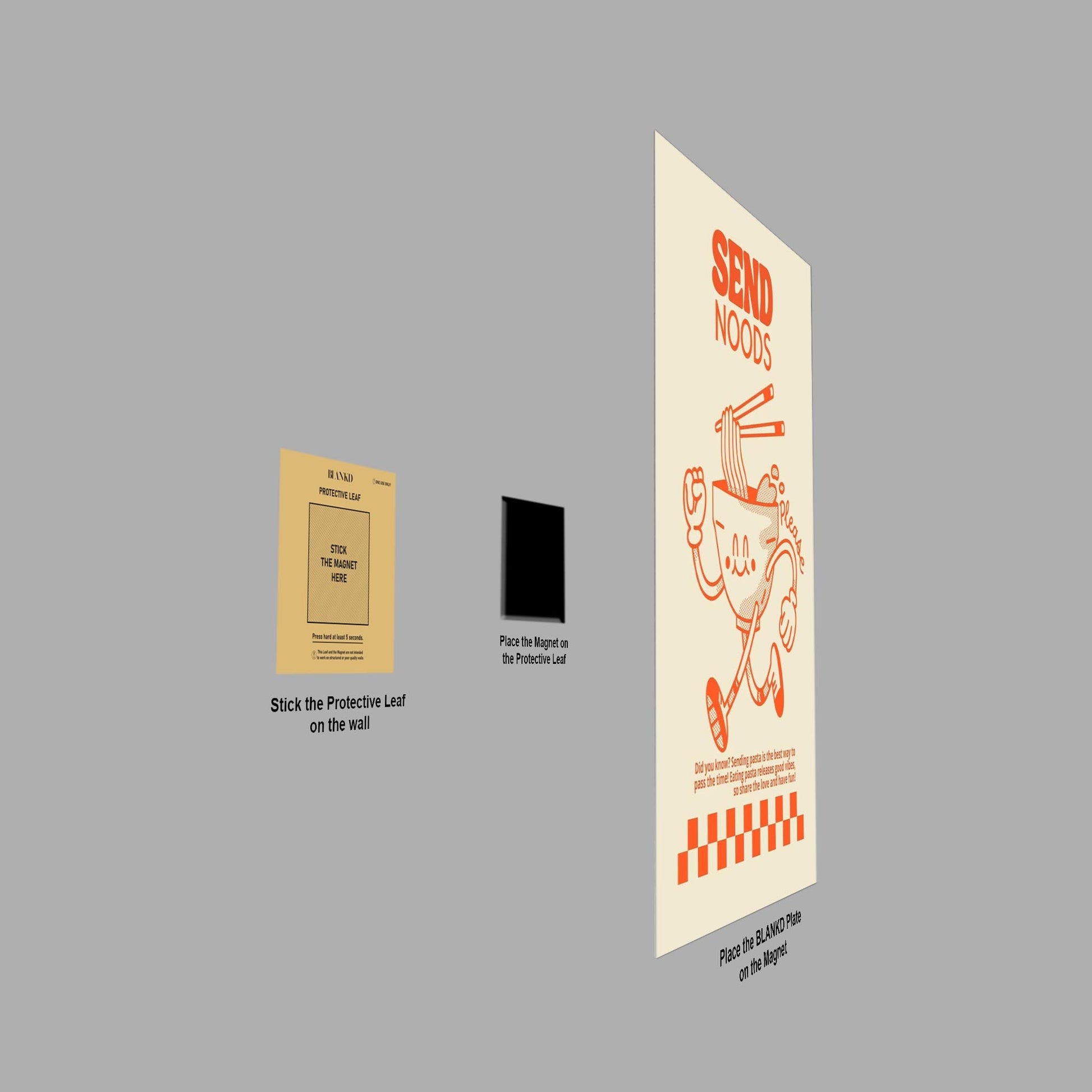 Send Noods Ramen metal poster