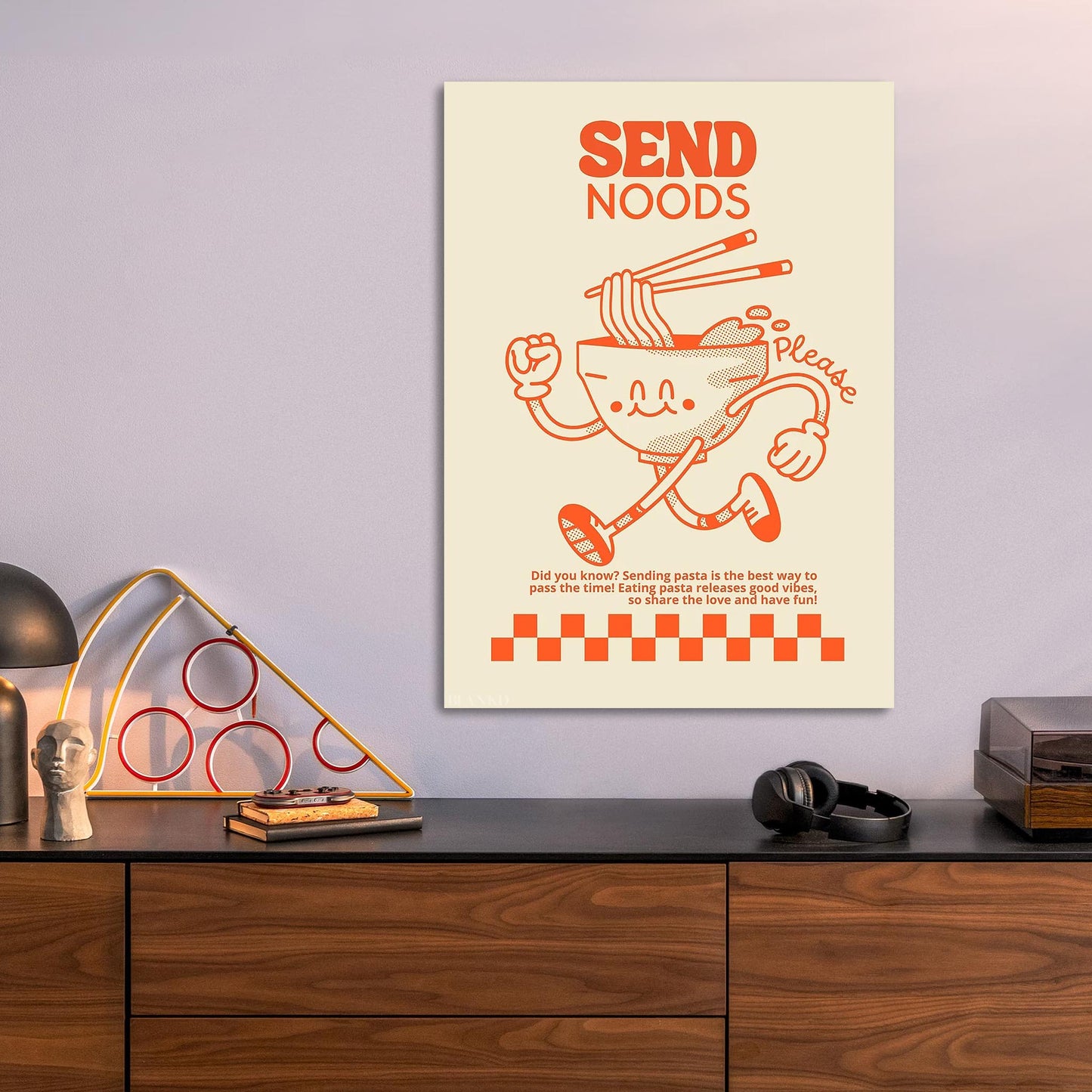 Send Noods Ramen metal poster