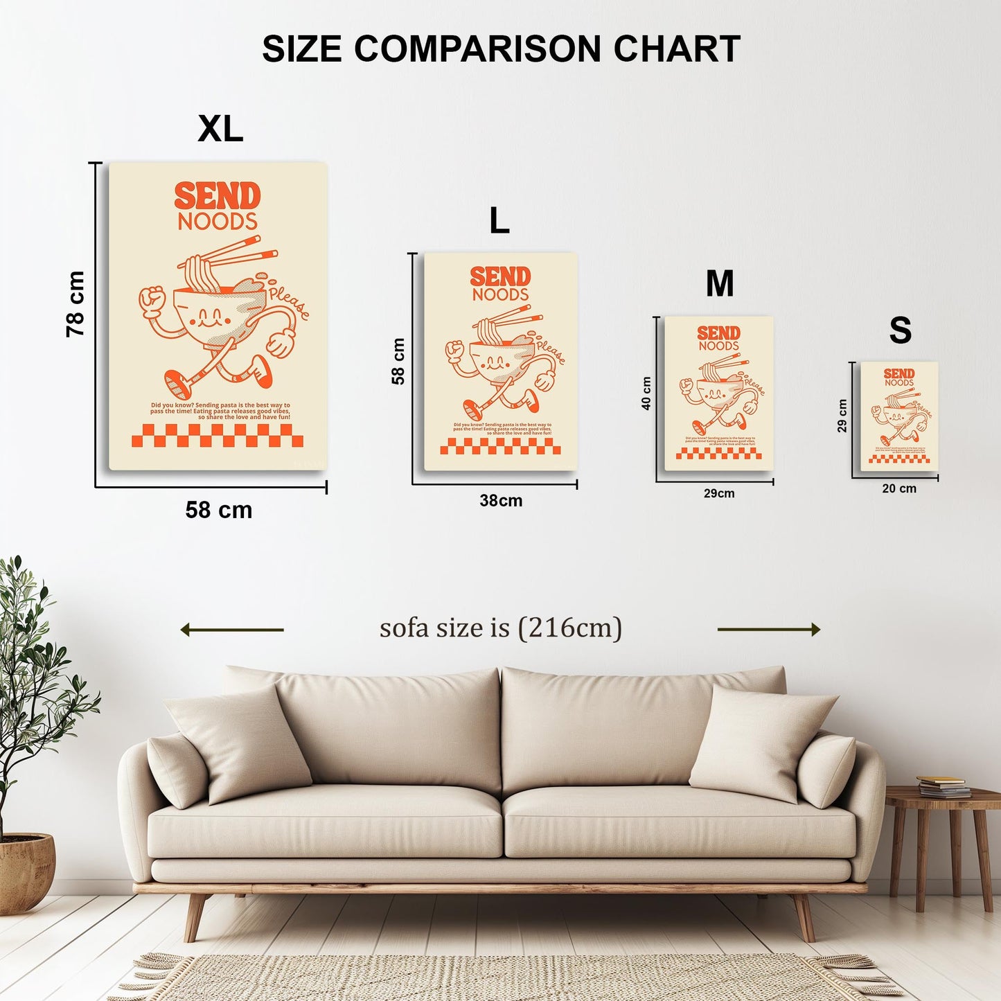 Send Noods Ramen metal poster
