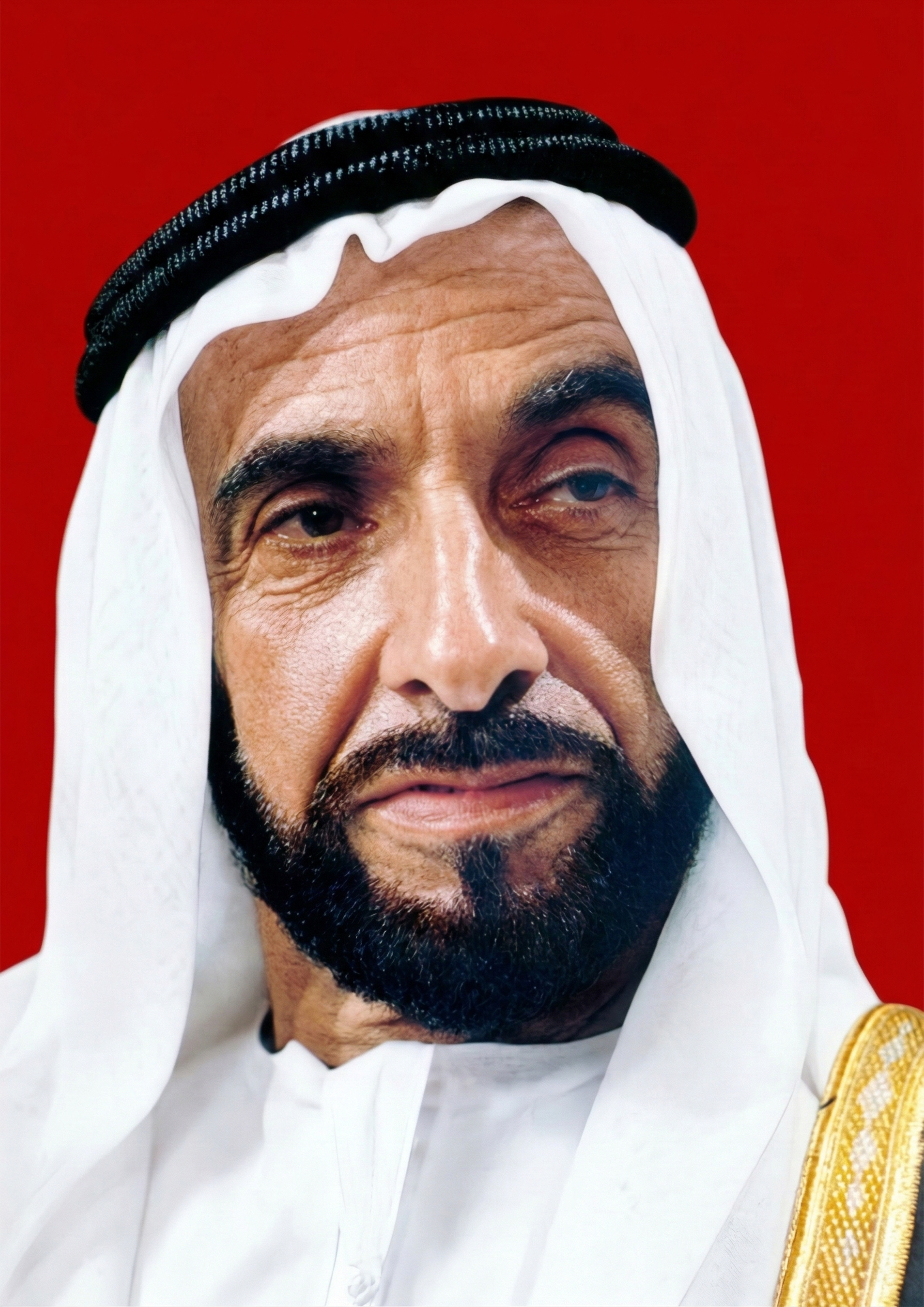 Sheikh Zayed bin Sultan Al Nahyan metal poster artwork