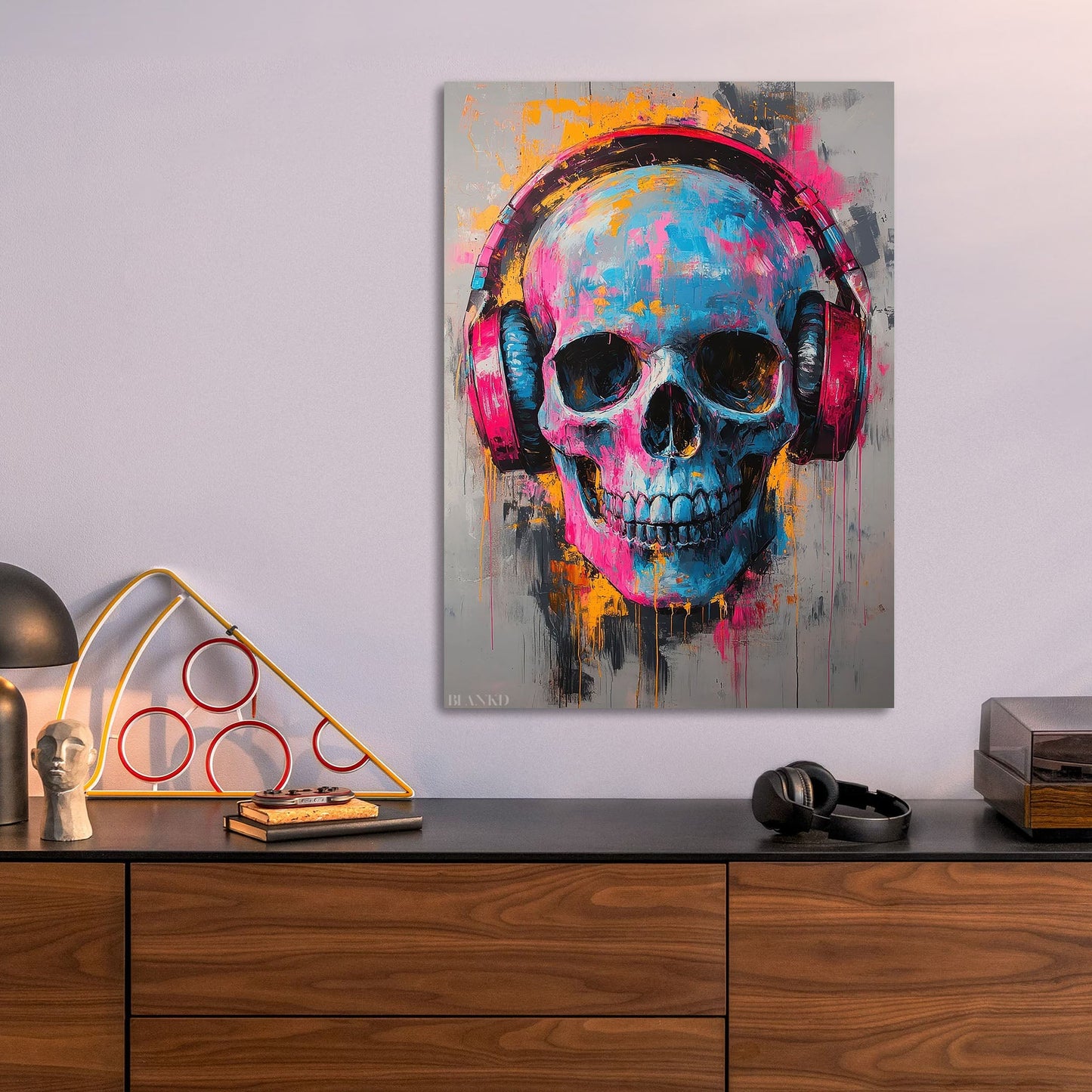 Skull with Headphones