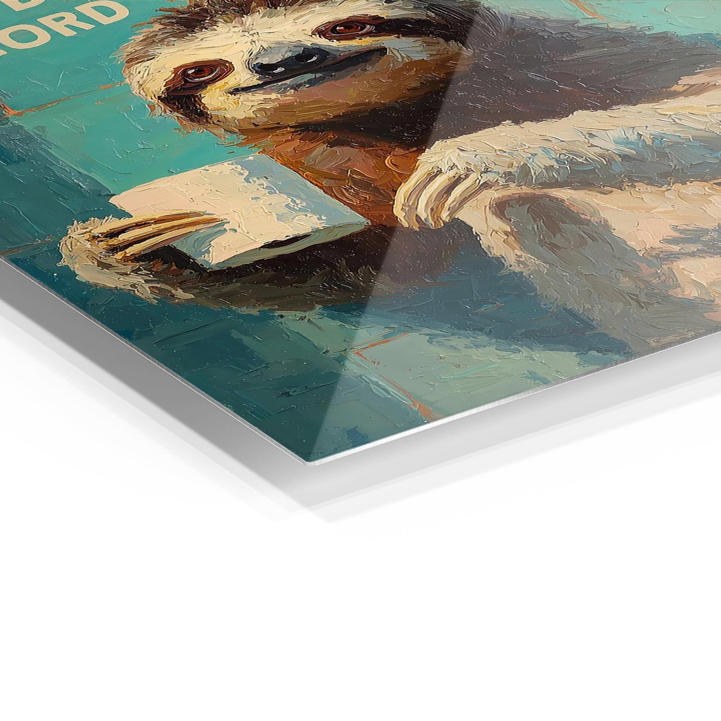 Sloth Your Butt Napkins metal poster