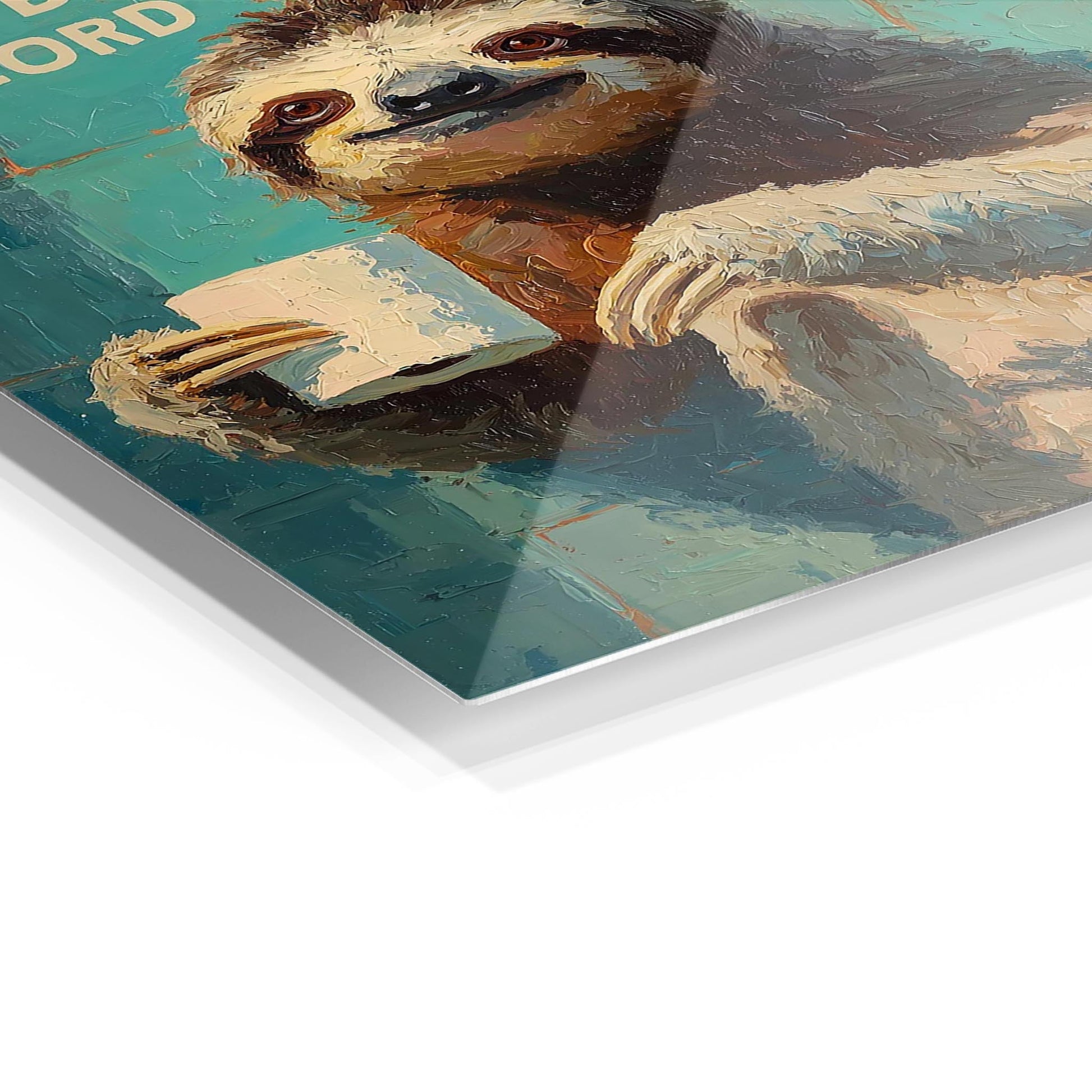 Sloth Your Butt Napkins metal poster