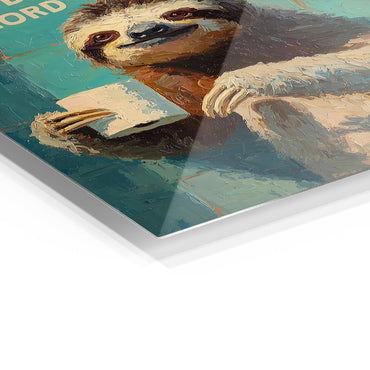 Sloth Your Butt Napkins metal poster