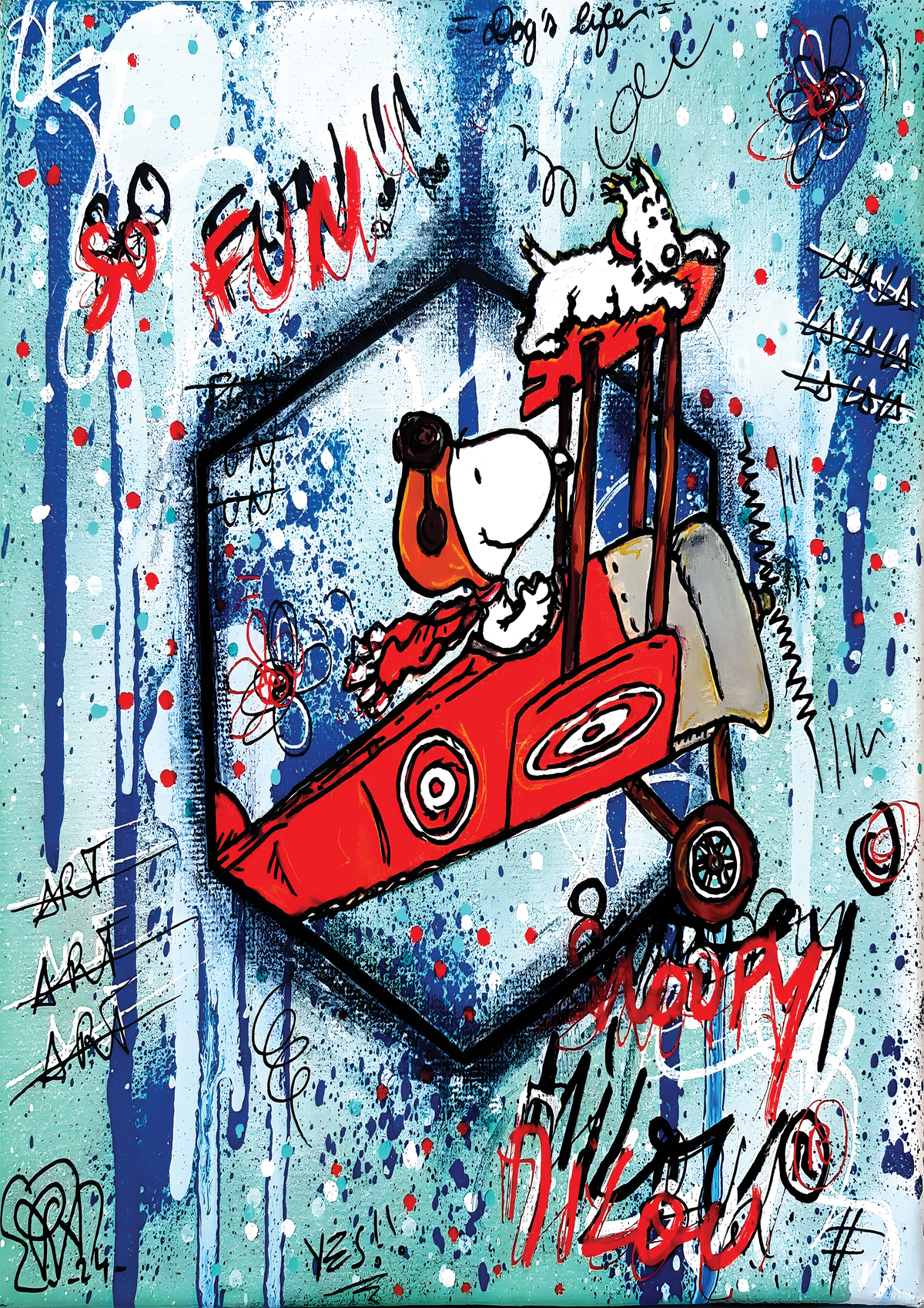 Snoopy Graffiti metal poster artwork