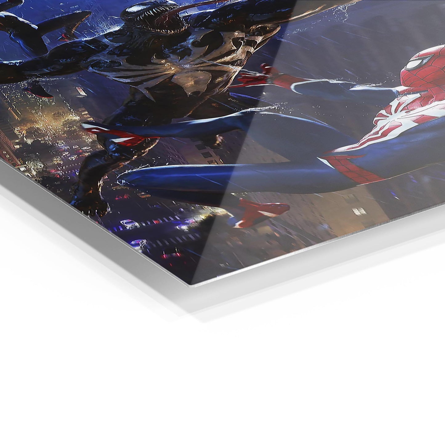 Spider-Men vs Venom metal poster