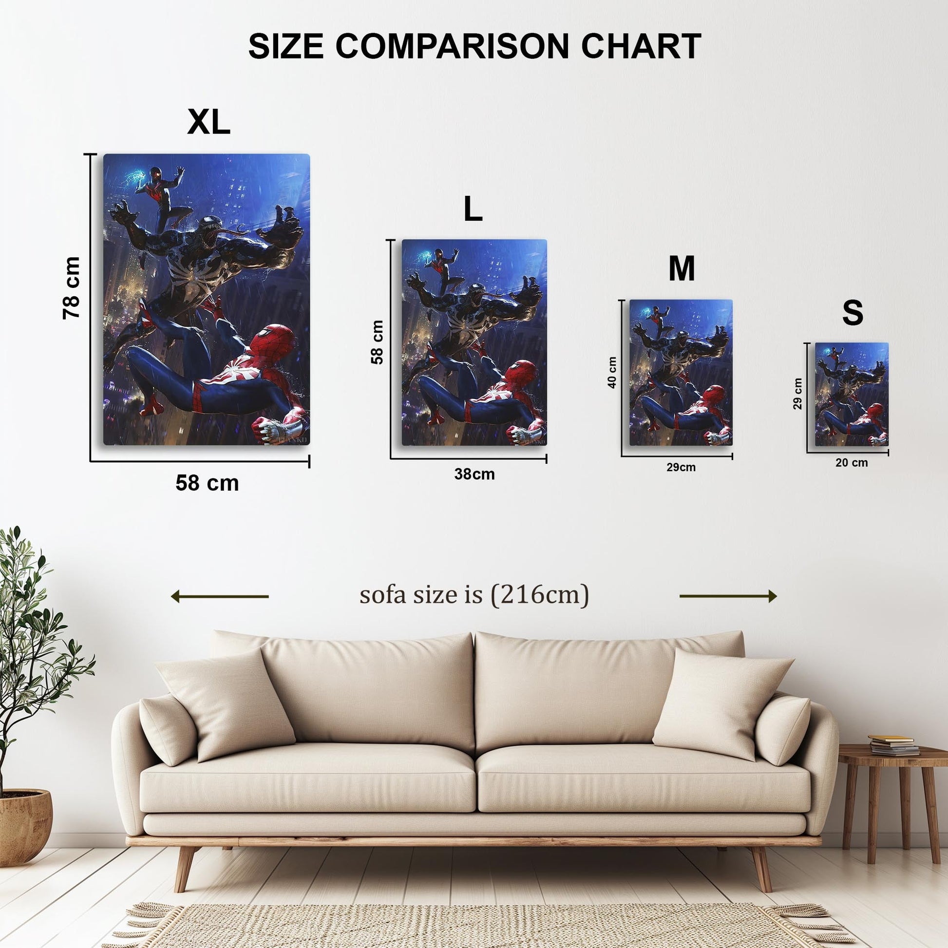 Spider-Men vs Venom metal poster